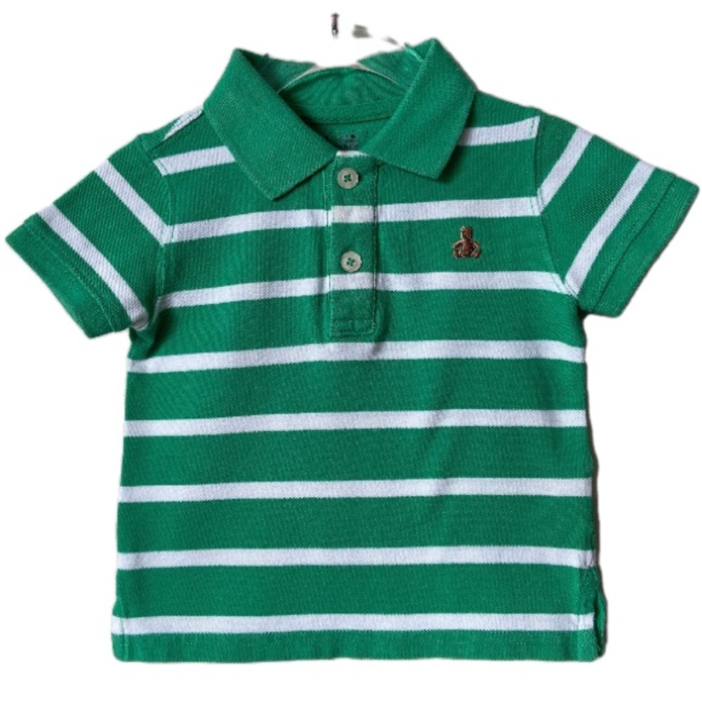 Baby Gap Green Stripe Polo Button Down Shirt 18m